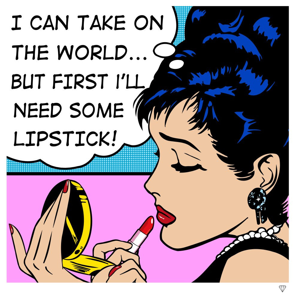 JJ Adams - 'Audrey Lipstick Pop' - Framed Limited Edition