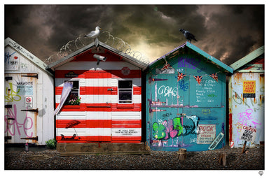 "Beach Huts" by JJ Adams (limited edition print) - New Look Art