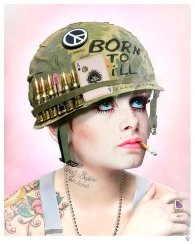 "Full Metal Twiggy (Colour)" by JJ Adams (limited edition print) - New Look Art