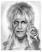 "Goblin King" David Bowie (Black & White) by JJ Adams (limited edition print) - New Look Art