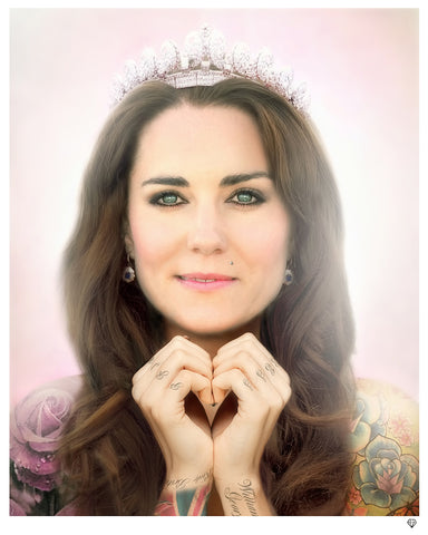 "Kate Middleton (Colour)" by JJ Adams (limited edition print) - New Look Art