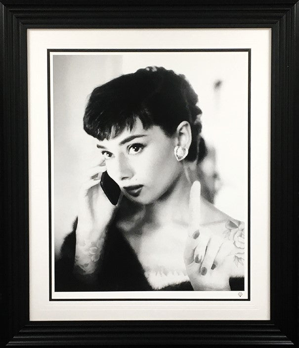 JJ Adams - 'Audrey Hepburn Selfie' - Framed Limited Edition