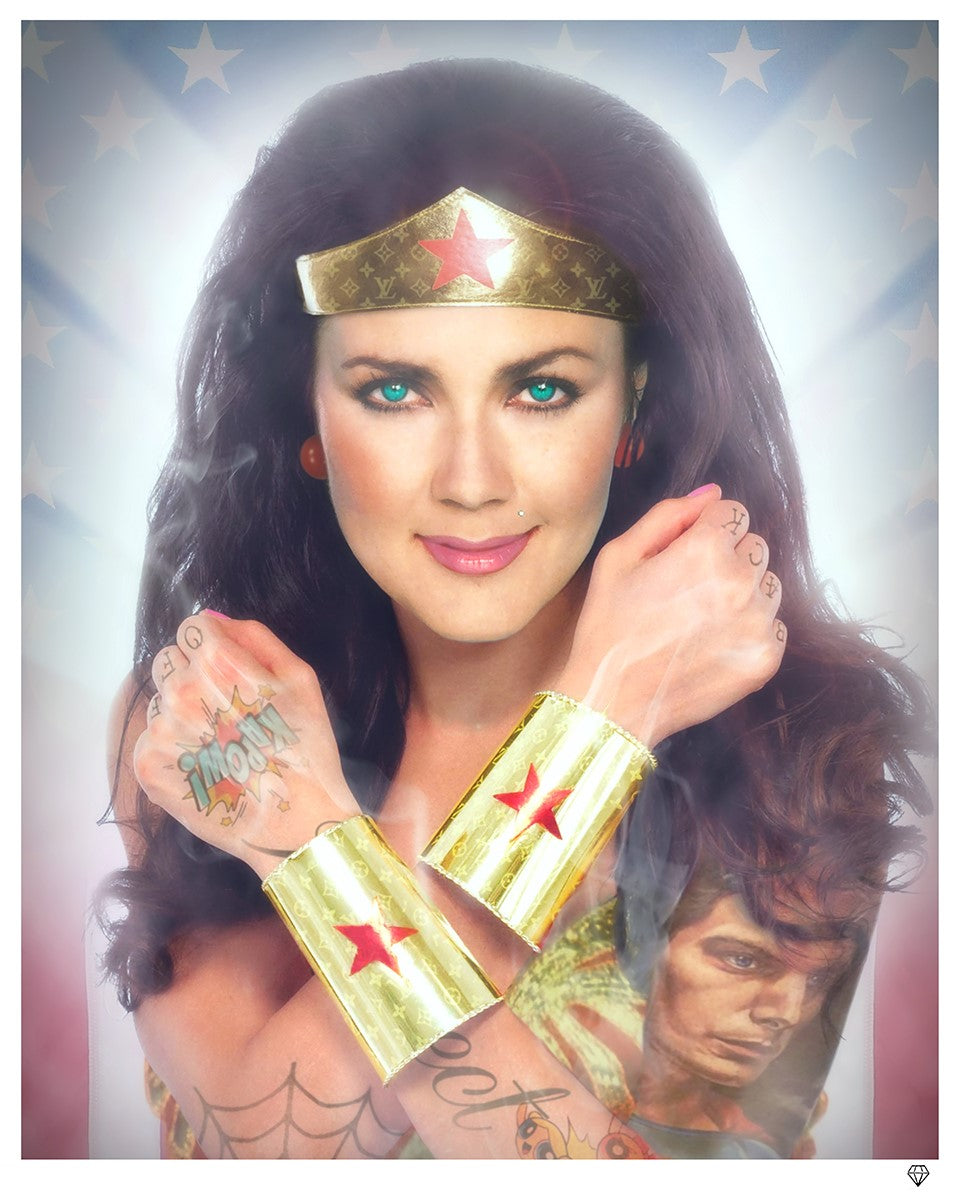 JJ Adams - 'Wonder Woman (Colour)' - Framed Limited Edition