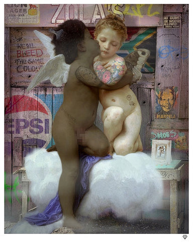 "Zola & Psyche - First Kiss" by JJ Adams (limited edition print)
