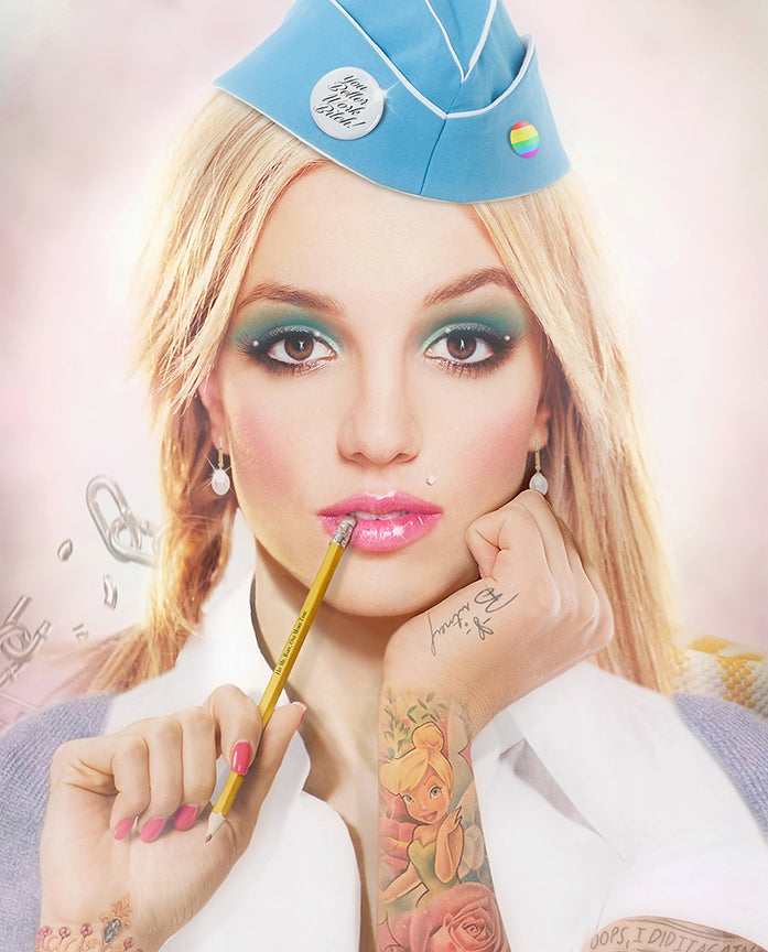 JJ Adams - 'Hit Me Baby, One More Time - Colour' (Britney Spears) - Framed Limited Edition