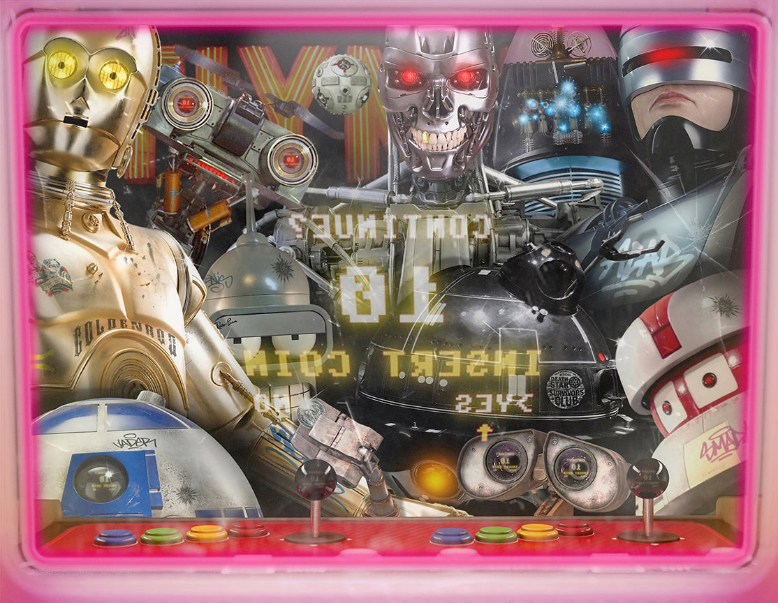 JJ Adams - 'Robot's Arcade' - Framed Limited Edition