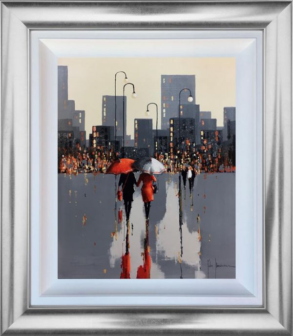 John Horsewell - 'City Bustle' - Framed Original Art