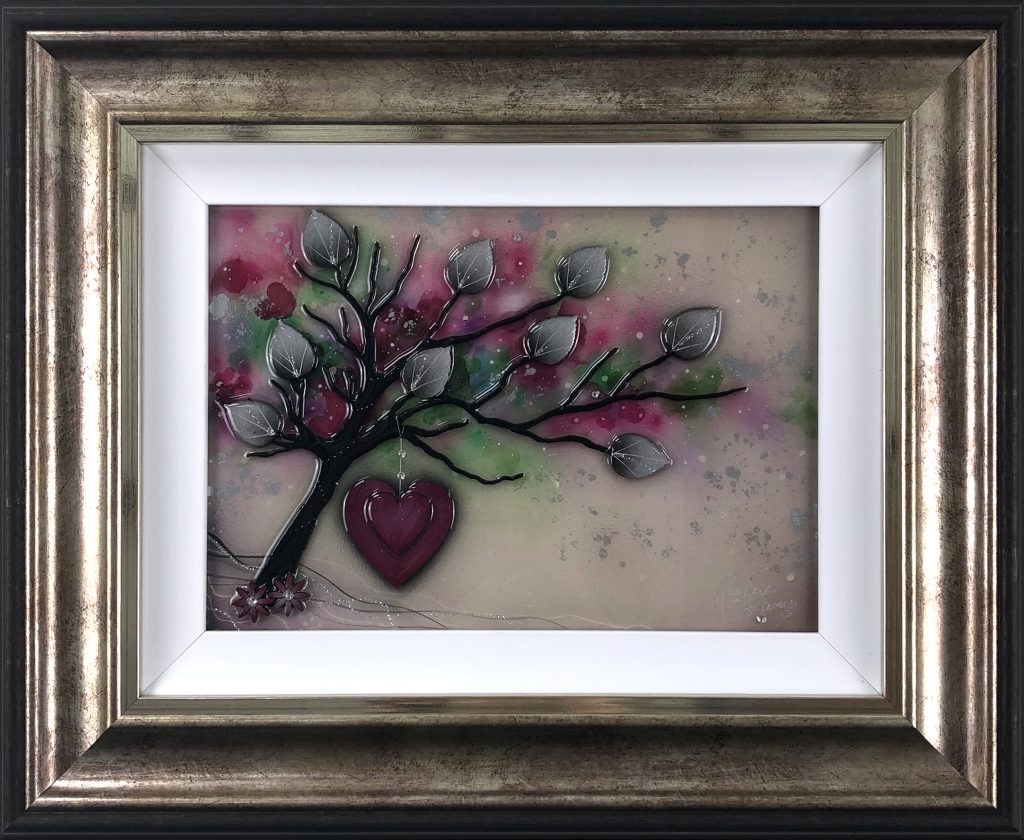 Kealey Farmer - 'Colour Tree Red Heart 512' - Framed Original Art
