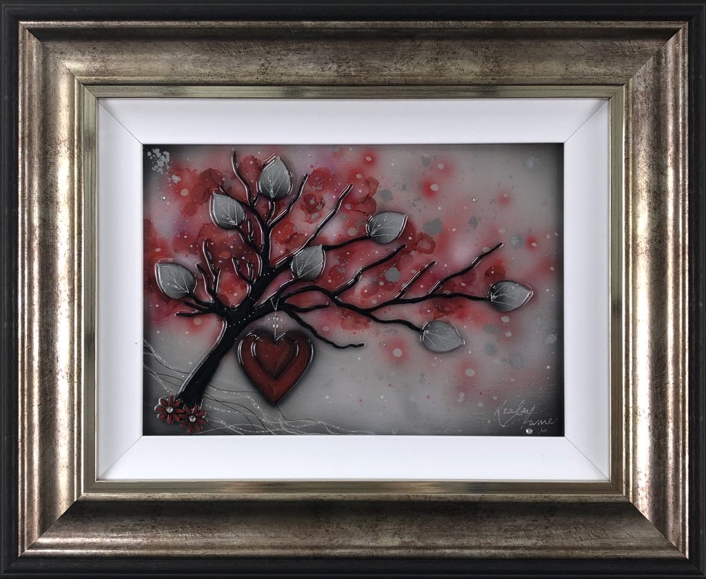 Kealey Farmer - 'Red Tree Red Heart 515' - Framed Original Art