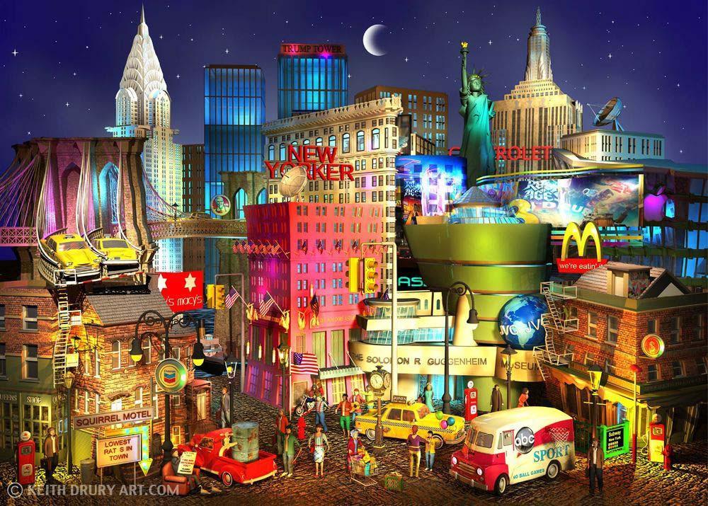 New York Nights' by Keith Drury (limited edition Art)