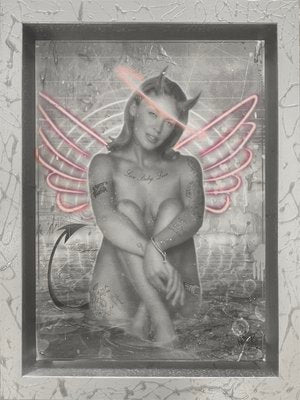 Neil Pengelly - 'Better The Devil You Know - Kylie '- Framed Original Artwork
