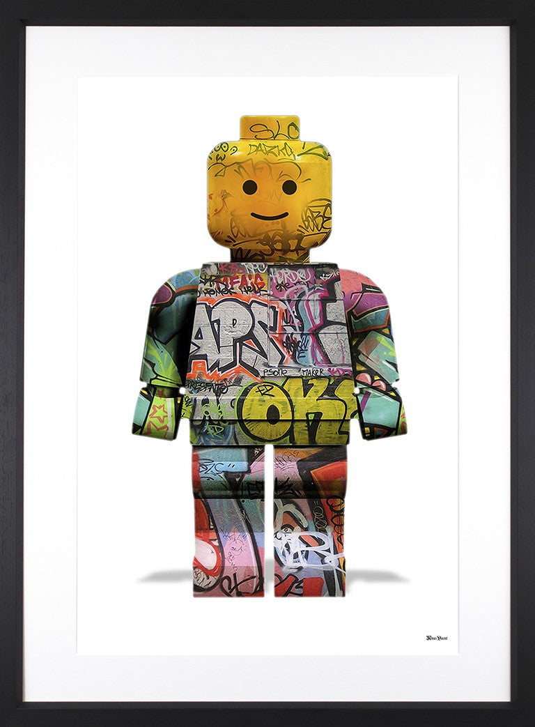 Monica Vincent - 'Lego Man / Street' - Framed Limited Edition Print