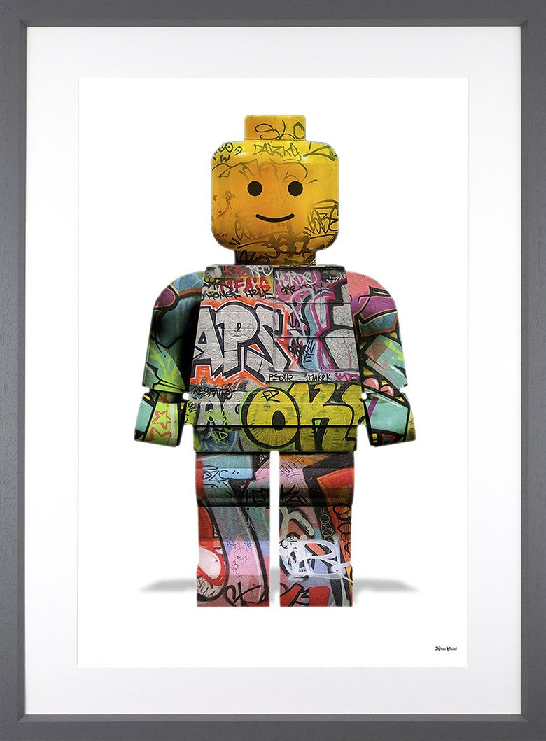 Monica Vincent - 'Lego Man / Street' - Framed Limited Edition Print