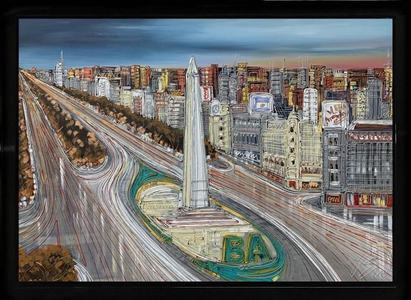 Edward Waite - 'Life In Buenos Aires' - Framed Original Art