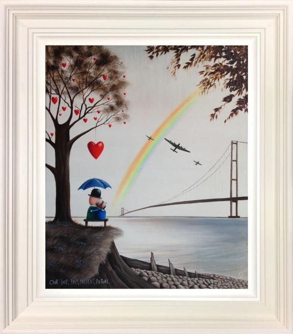 Michael Abrams - 'Our Love Past Present Future' - Framed Original Art