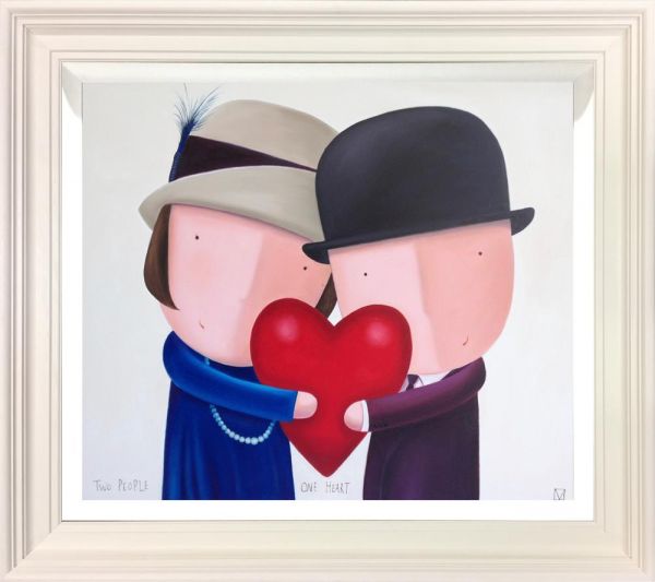 Michael Abrams - 'Two People One Heart' - Framed Original Art