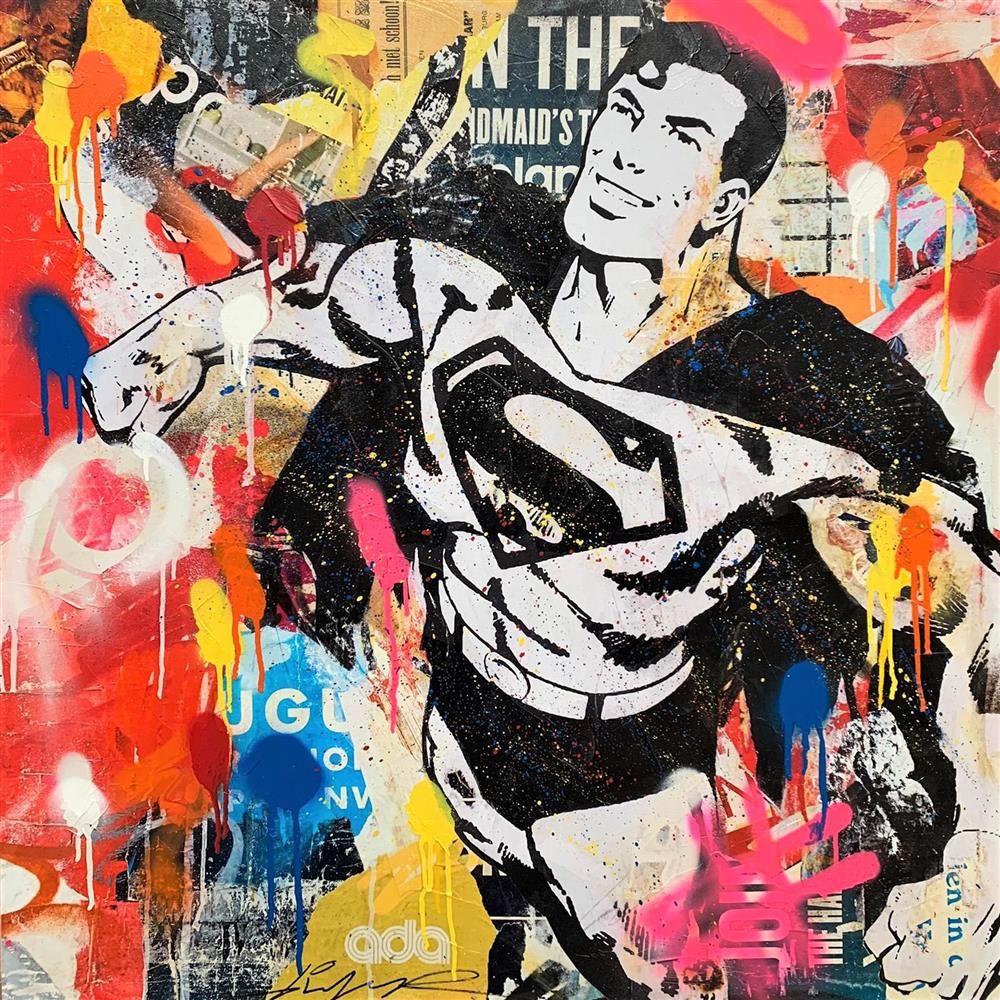 Michiel Folkers - 'Truth, Justice & The American Way' (Superman) - Framed Limited Edition Canvas