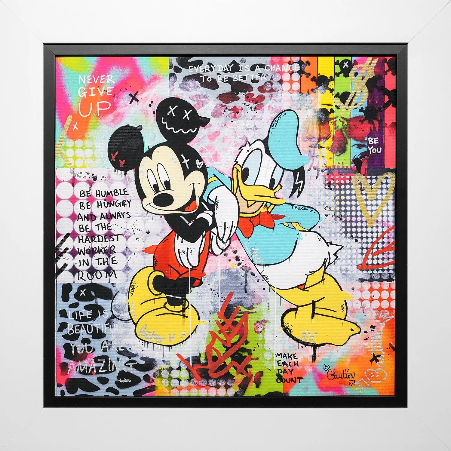 Caution - 'Mickey & Donald' - Framed Limited Edition