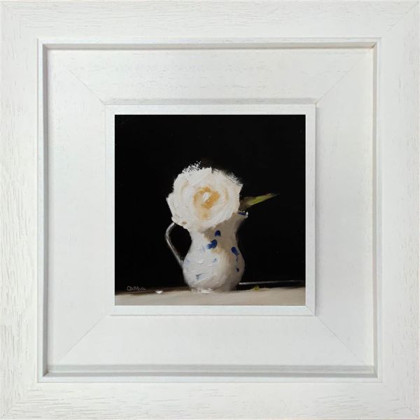 Neil Carroll - 'Rose In Jug' - Framed Original Painting