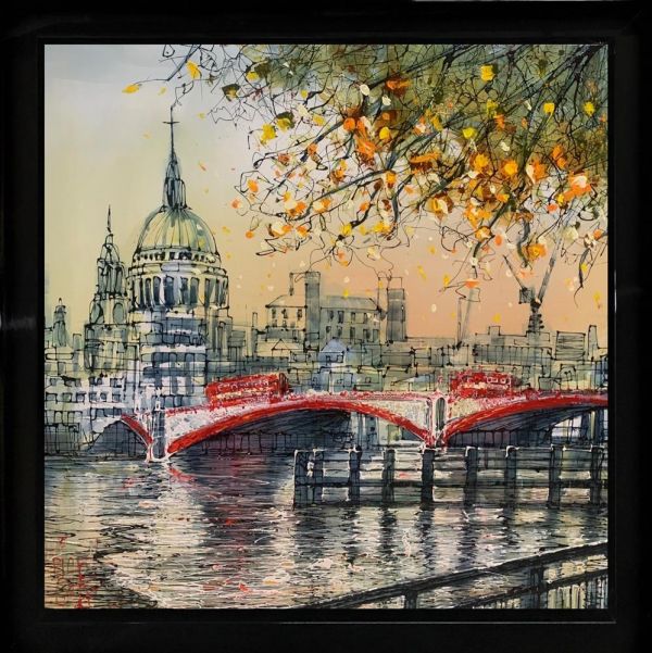 Nigel Cooke - " London's Iconic Cathedral"  - Framed Original Artwork
