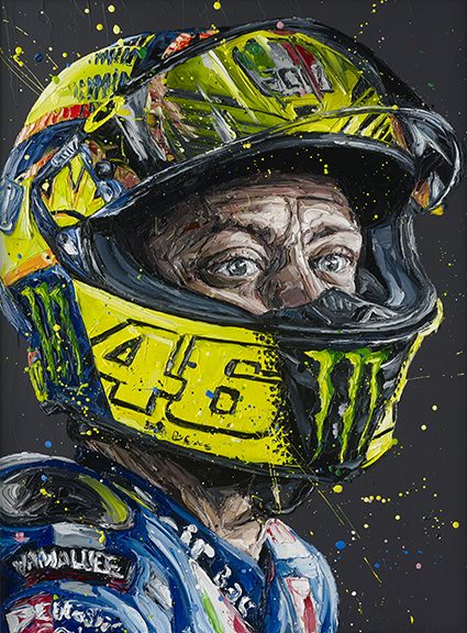 Paul Oz - 'Rossi Helmet' - Framed Limited Edition