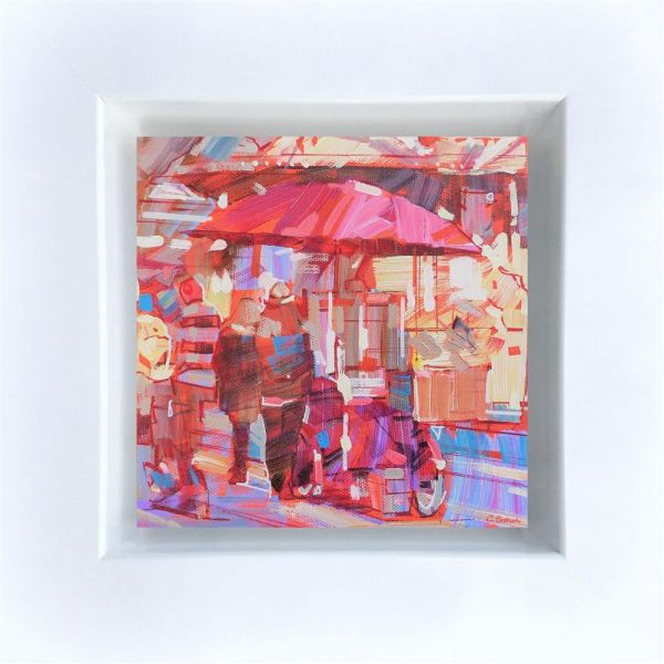 Colin Brown - 'Popcorn Seller, South Bank London' - Framed Original Art