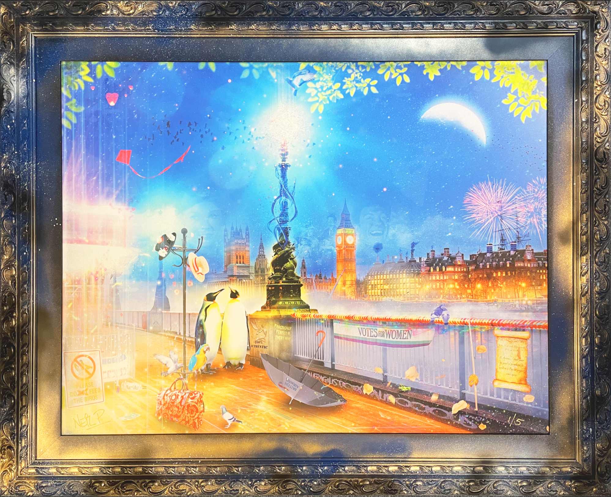 Neil Pengelly - 'Practically Perfect - Mary Poppins'- Framed Original Artwork