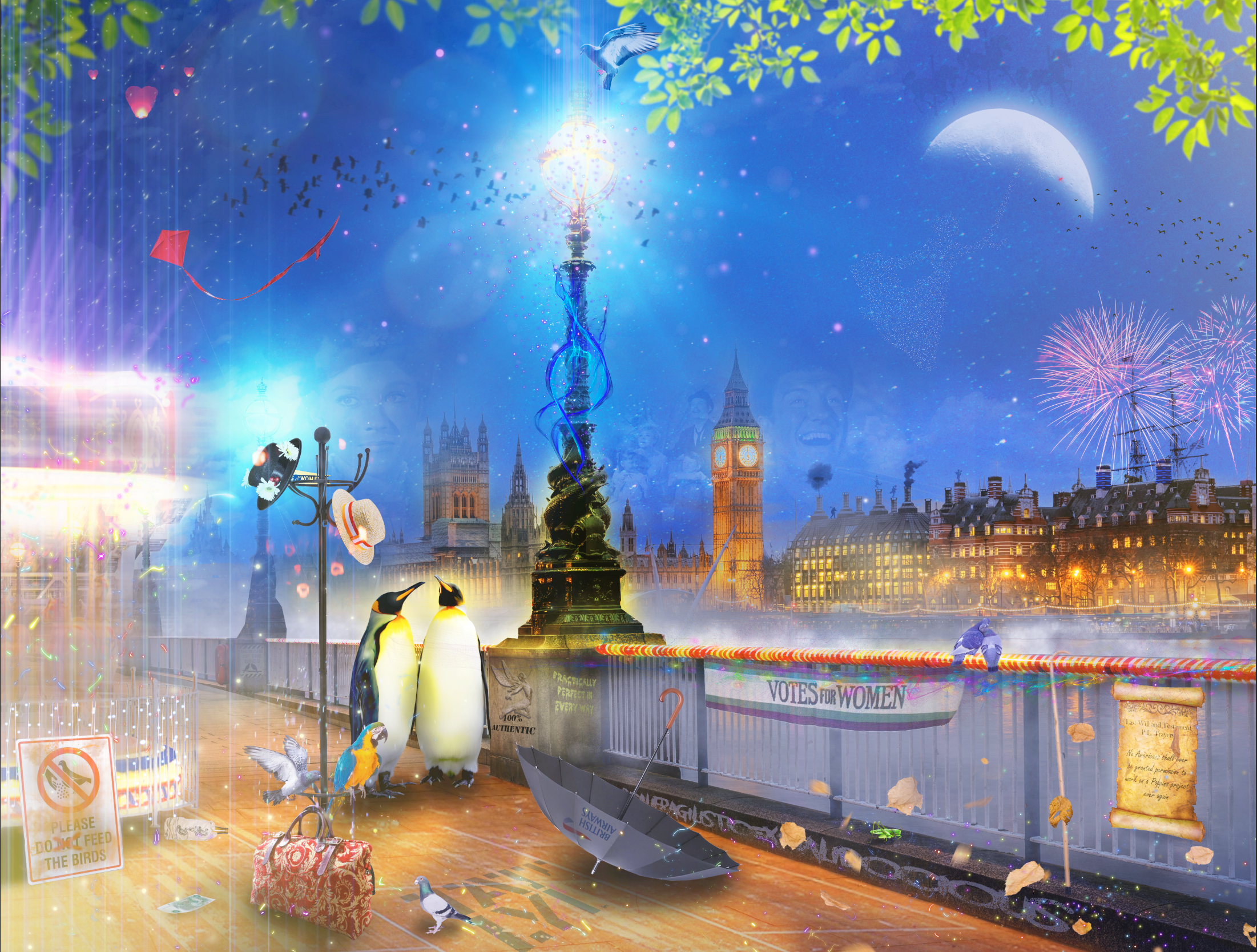 Neil Pengelly - 'Practically Perfect - Mary Poppins'- Framed Original Artwork