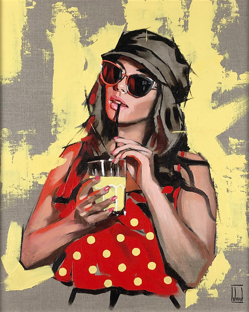 Richard Blunt - 'Banana Milkshake' - Framed Original Sketch Art