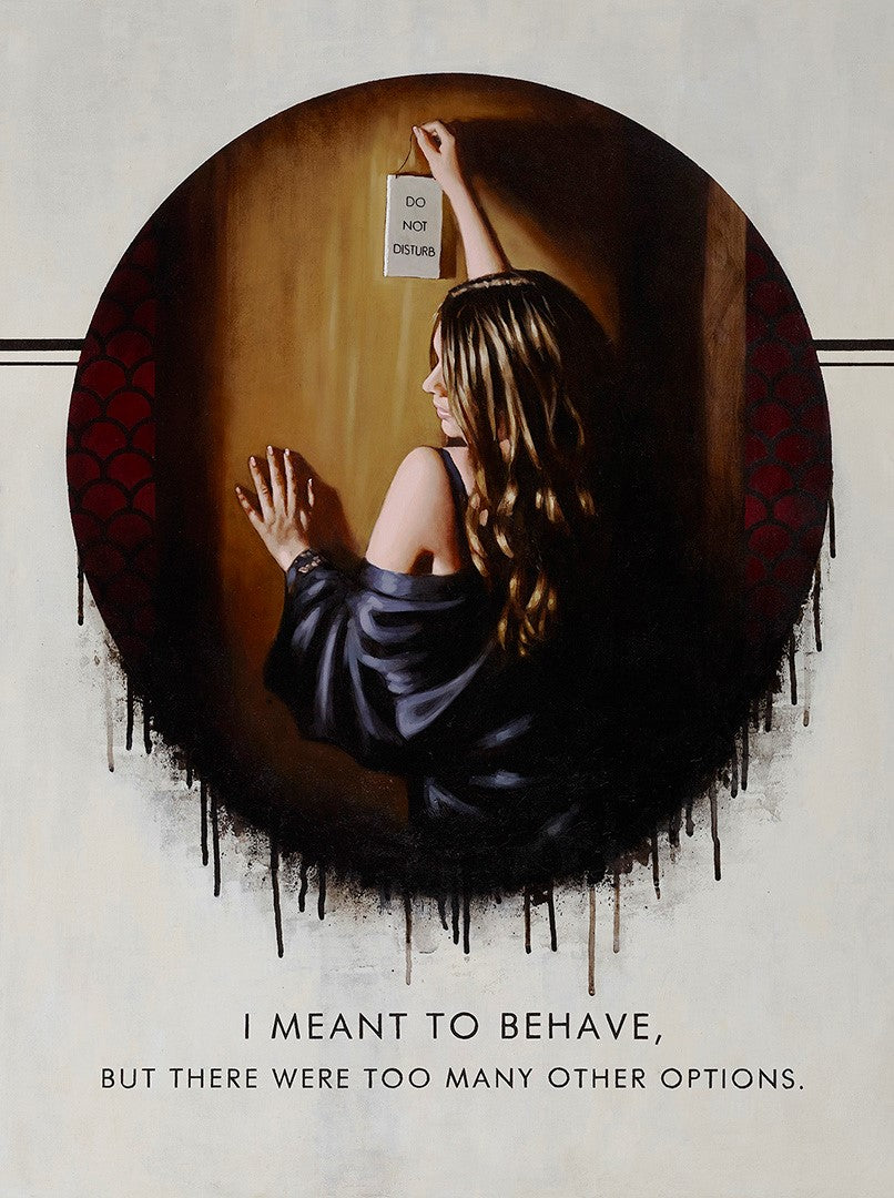 Richard Blunt - 'I Meant To Behave' - Framed Limited Edition Art
