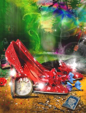 Neil Pengelly - 'Ruby Slippers - Wizard Of Oz'- Framed Limited Edition Print