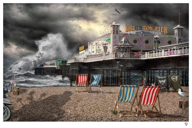 JJ Adams - 'Rule Britannia – Palace Pier' - Framed Original