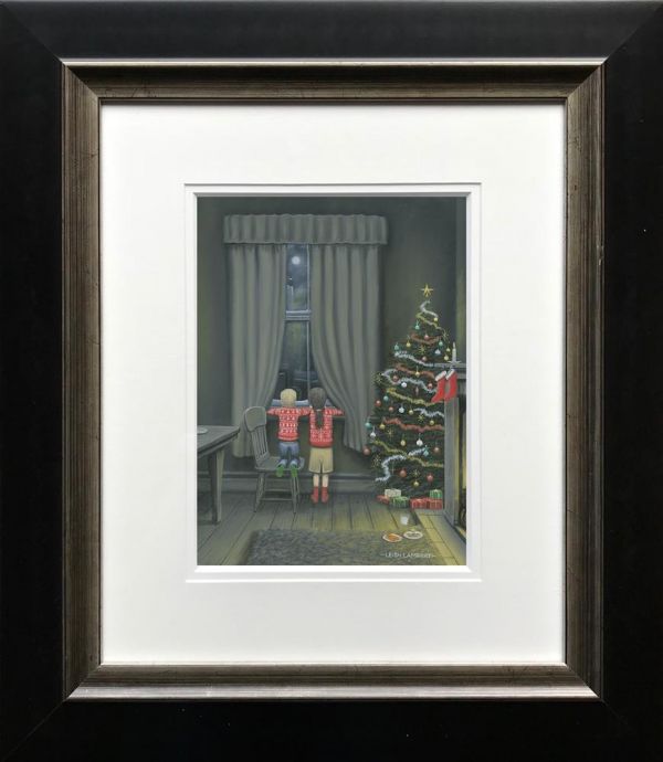 Leigh Lambert - 'Santa Is On His Way - Paper' - Framed Limited Edition Art