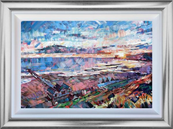 Colin Brown - 'Sunset Cliff - Saltburn' - Framed Original Art
