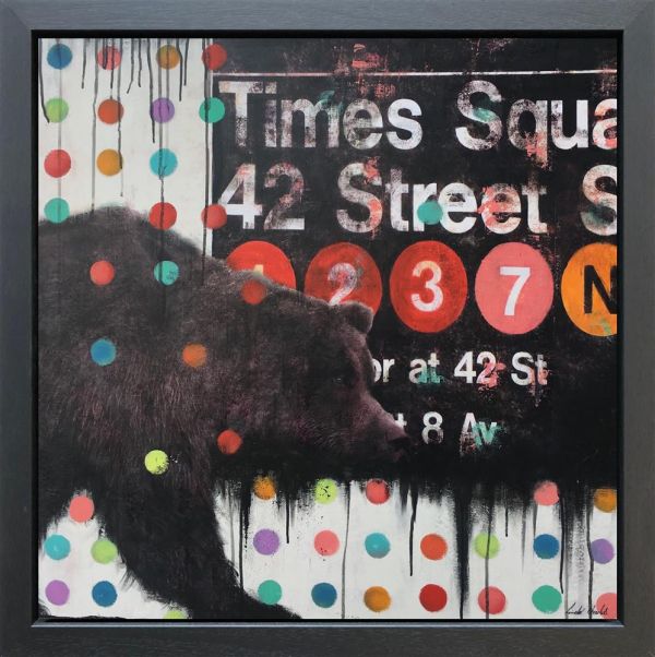 Linda Charles - 'The Bear Of Wall Street' - Framed Original Artwork