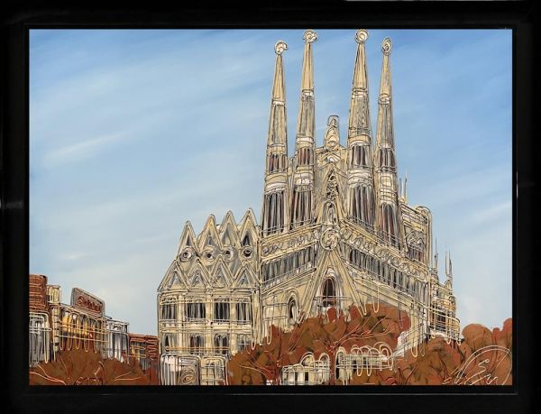 Edward Waite - 'The Gaudi' - Framed Original Art