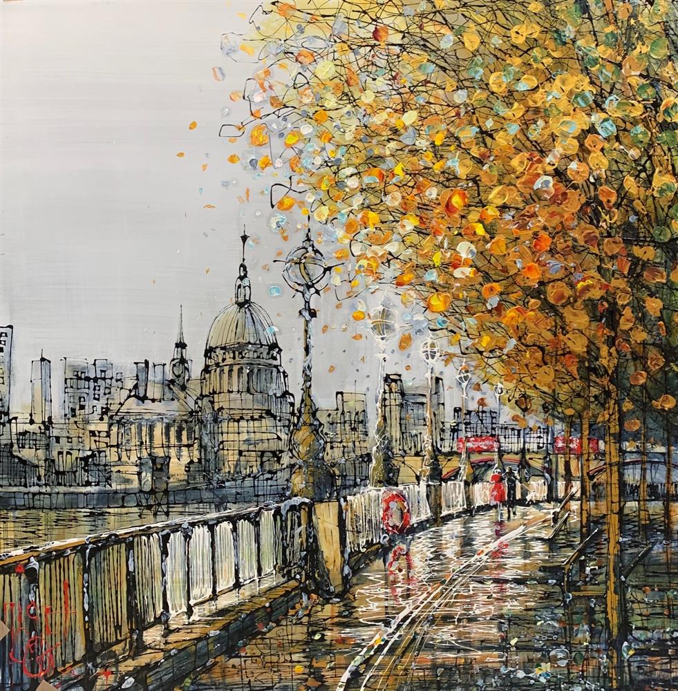 Nigel Cooke - "The Queen's Walk"  - Framed Limited Edition Canvas