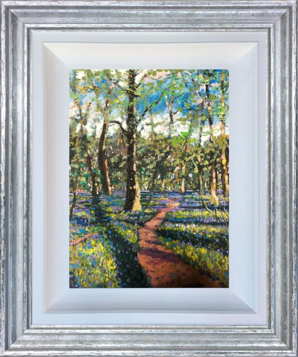 Timmy Mallett - 'Bluebell Pathway' - Framed Original Art