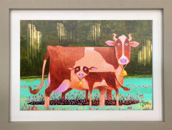 Toni Goffe - 'Cow Bells' - Framed Original Art
