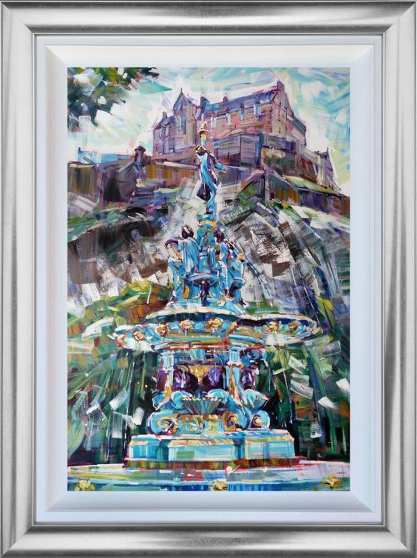 Colin Brown - 'Under The Fountain' - Framed Original Art