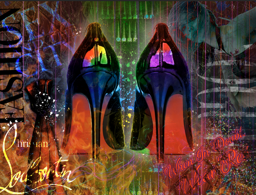 Neil Pengelly - 'When In Doubt Wear Red - Louboutins'- Framed Limited Edition Print