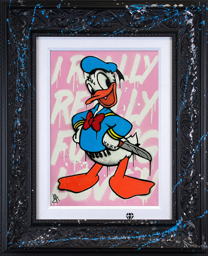 JJ Adams - 'Really Really Fu***** Love You Donald' - Framed Original