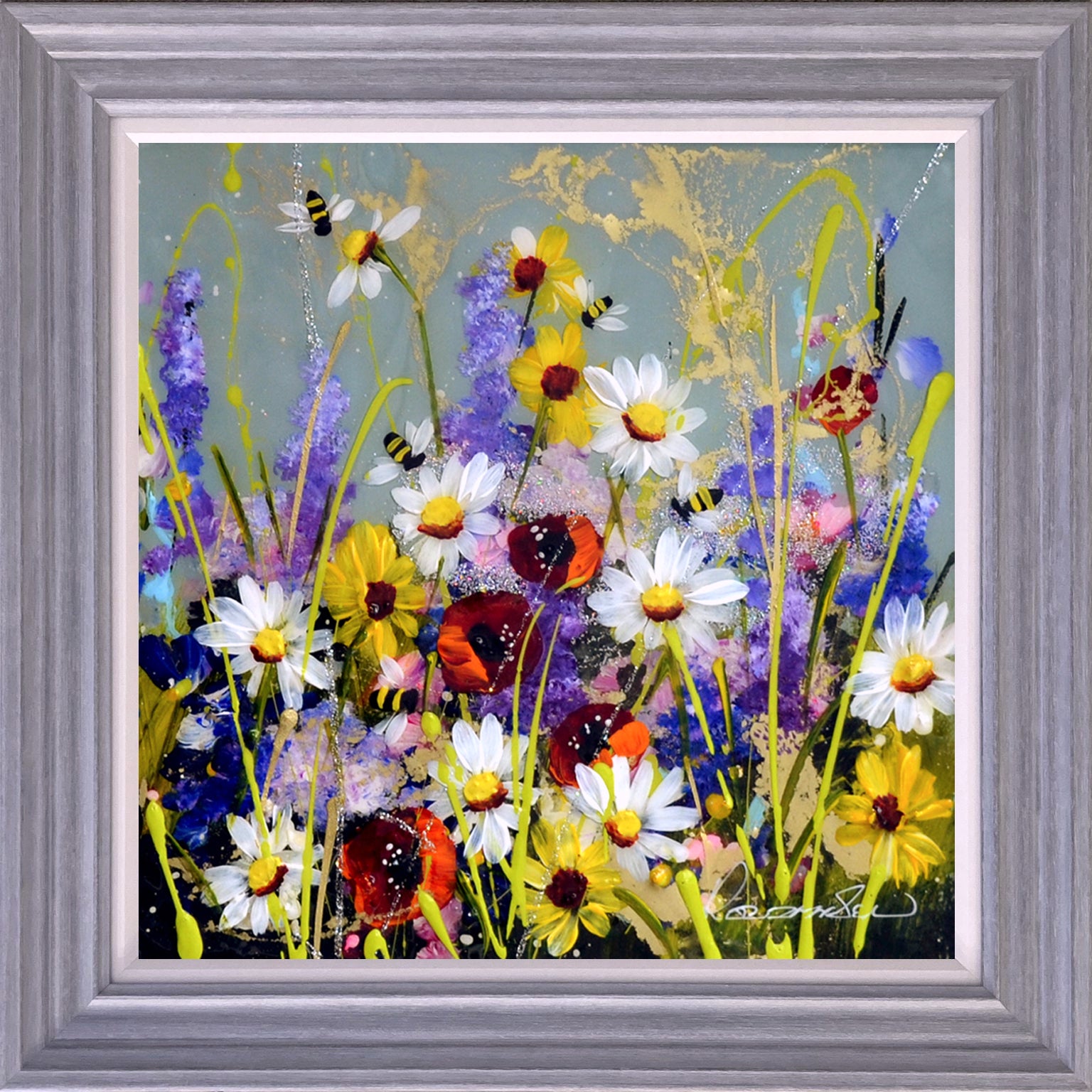 Rozanne Bell - 'Floral Display II' - Framed Original Art