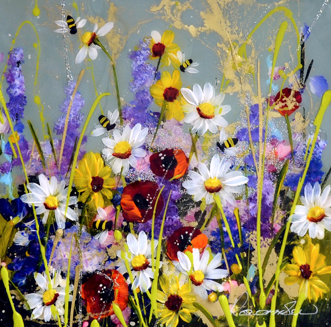 Rozanne Bell - 'Floral Display II' - Framed Original Art