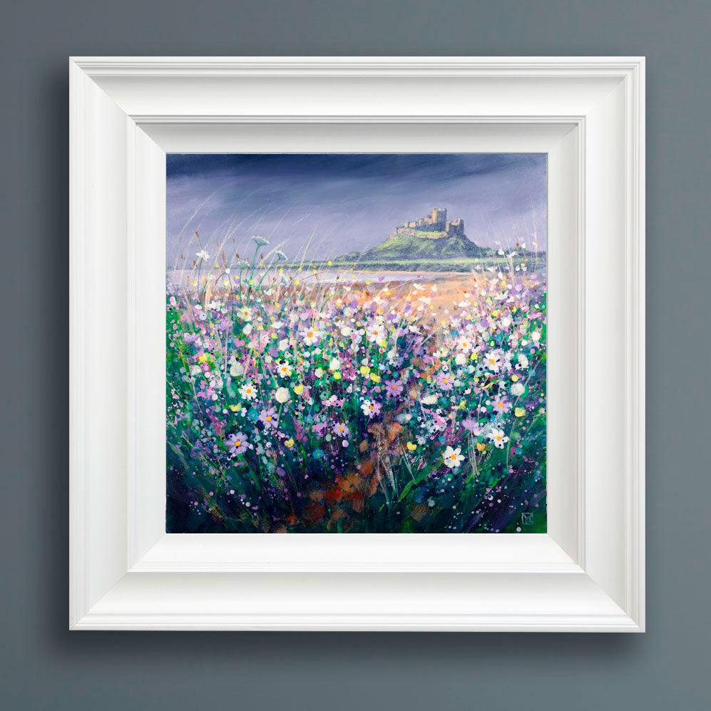 Chris Pennock - 'Beach Path To Bamburgh Castle' - Framed Limited Edition