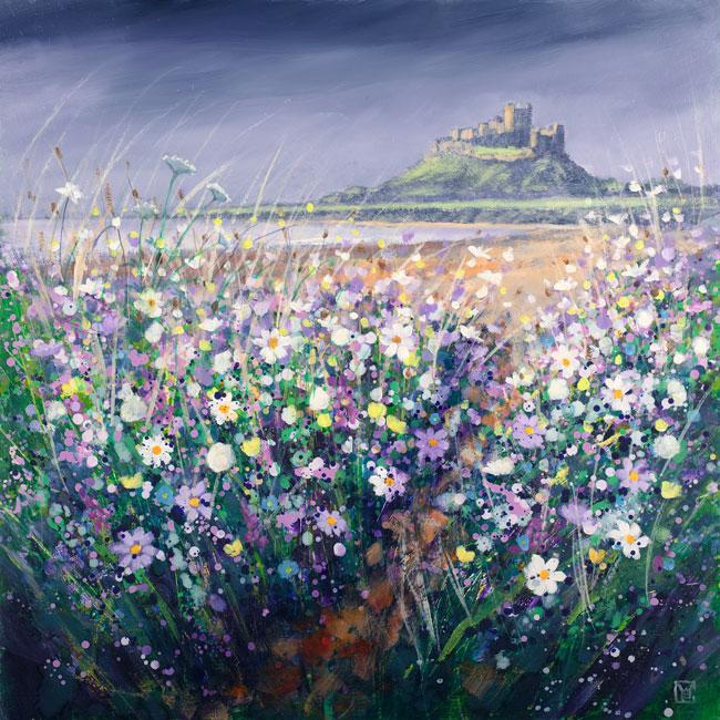 Chris Pennock - 'Beach Path To Bamburgh Castle' - Framed Limited Edition
