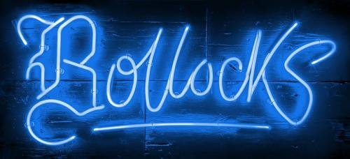 Courty - 'Bollocks (Electric Blue)' - Framed Limited Edition artwork