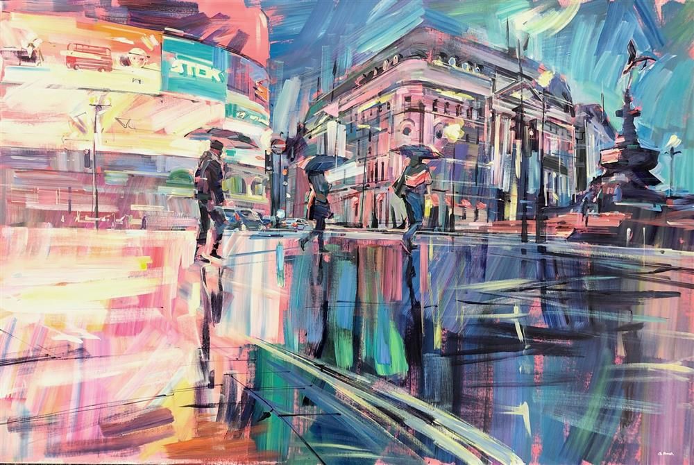 Colin Brown - 'Piccadilly Reflections' - Framed Original Art