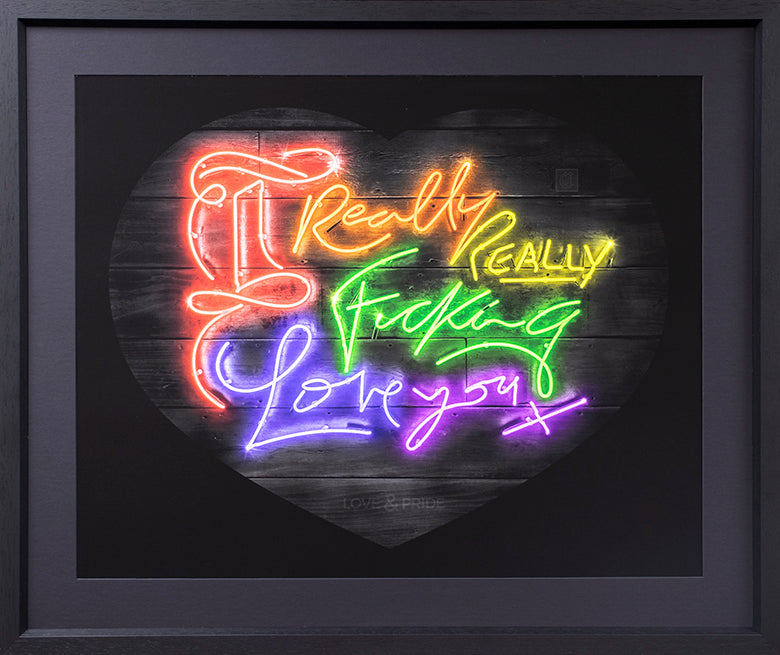 Courty - 'Love & Pride' - Framed Limited Edition Print (Rainbow / Pride Month Special Edition)