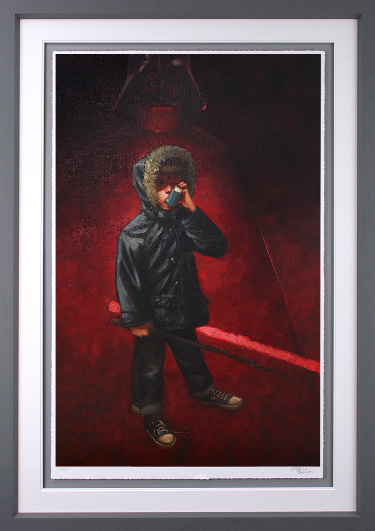 Craig Davison - ' Kkhooow-Kkhooow- Darth Vader ' - Framed Limited Edition Art